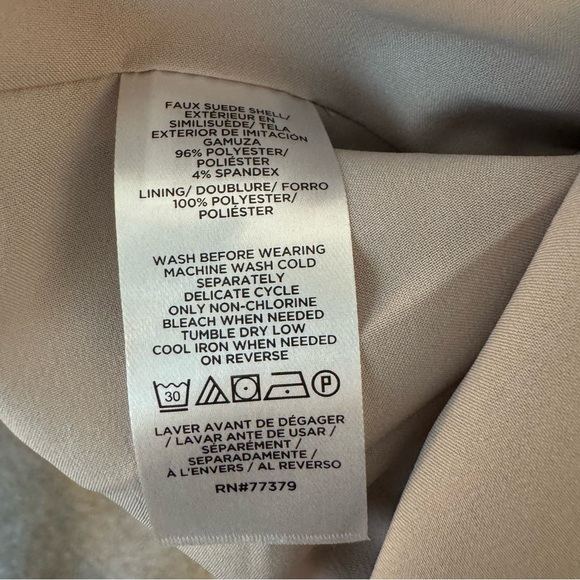 Ann Taylor Faux Suede Moto Jacket. Size 12. - Picture 7 of 8